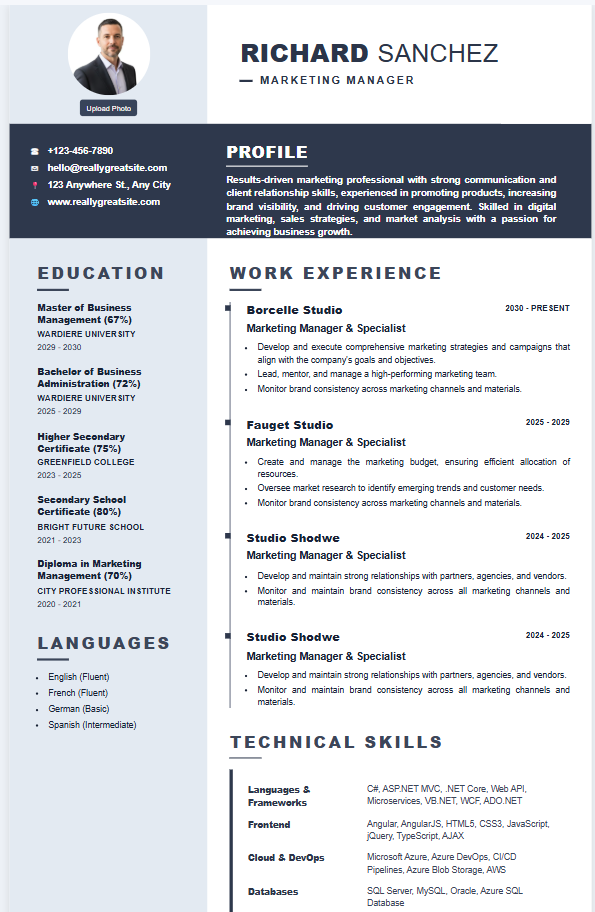 Modern Sidebar Resume